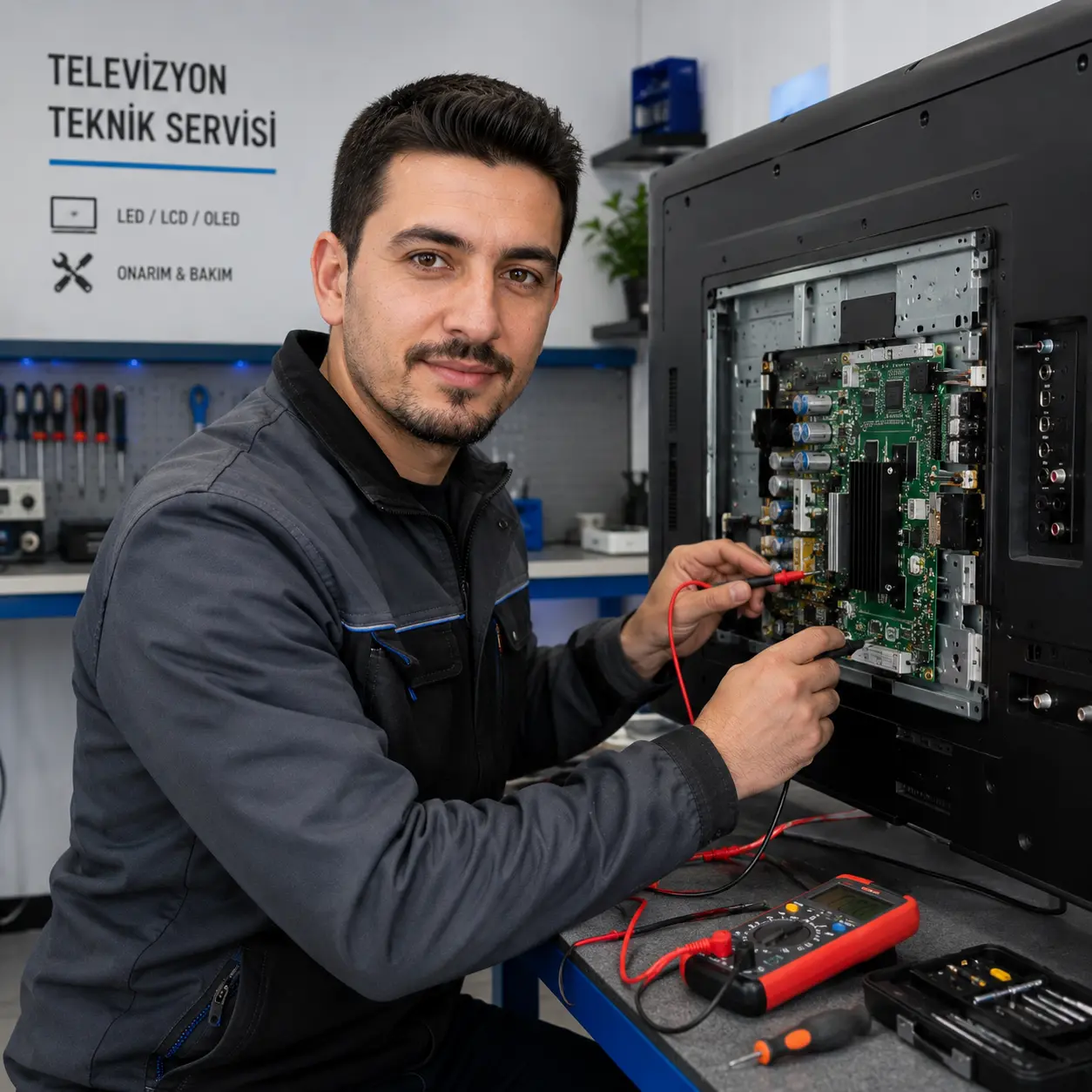 İzmir Altus televizyon tamiri ustası Taner Usta — Güzelbahçe ve Narlıdere elektronik ve görüntü uzmanı